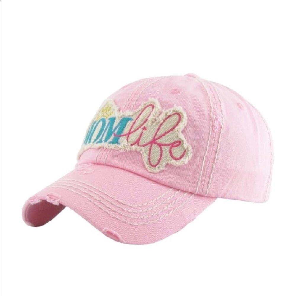 Pink Vintage Style Mom Life Baseball Cap 🧢 - Picture 2 of 5